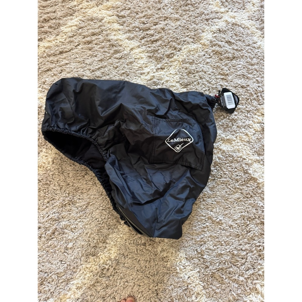 LeMieux ProKit Dressage Saddle Cover Black Fleece Lined Adjustable NWT - Picture 8 of 8